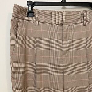 Banana Republic Tan& Pink Print Ankle Dress Pant